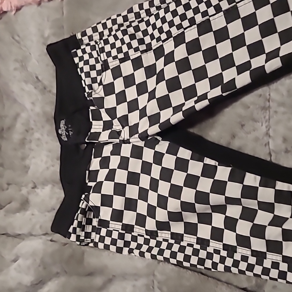 Royal Bones checkered skinny jeans size. 5